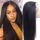 Парик из натуральных прямых индийских яки, HD, 13 х4, 30 дюймов, предварительно выщипанные Детские волосы, 150%