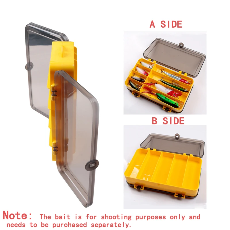 Двусторонняя коробка для хранения рыболовных принадлежностей портативное