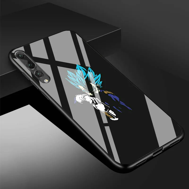 Чехол для телефона huawei P20 P30 lite P20 P30 PRO MATE 20 lite 20 PRO Honor 10 Dragon Ball z super Goku с логотипом из закаленного стекла