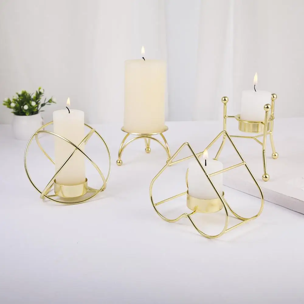 

Geometric Nordic Style Candle Holder for Wedding Centerpieces Fireplace Home Table Decorative Candlestick Candelabro