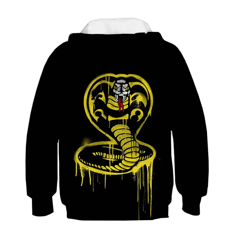 

3D Printed Children's Hoodie Cobra Kai Clothing 3D Printed Hoodie Fashion Cool Boy Hoodie Jacket Long Sleeved 3D Sweatshirt Top