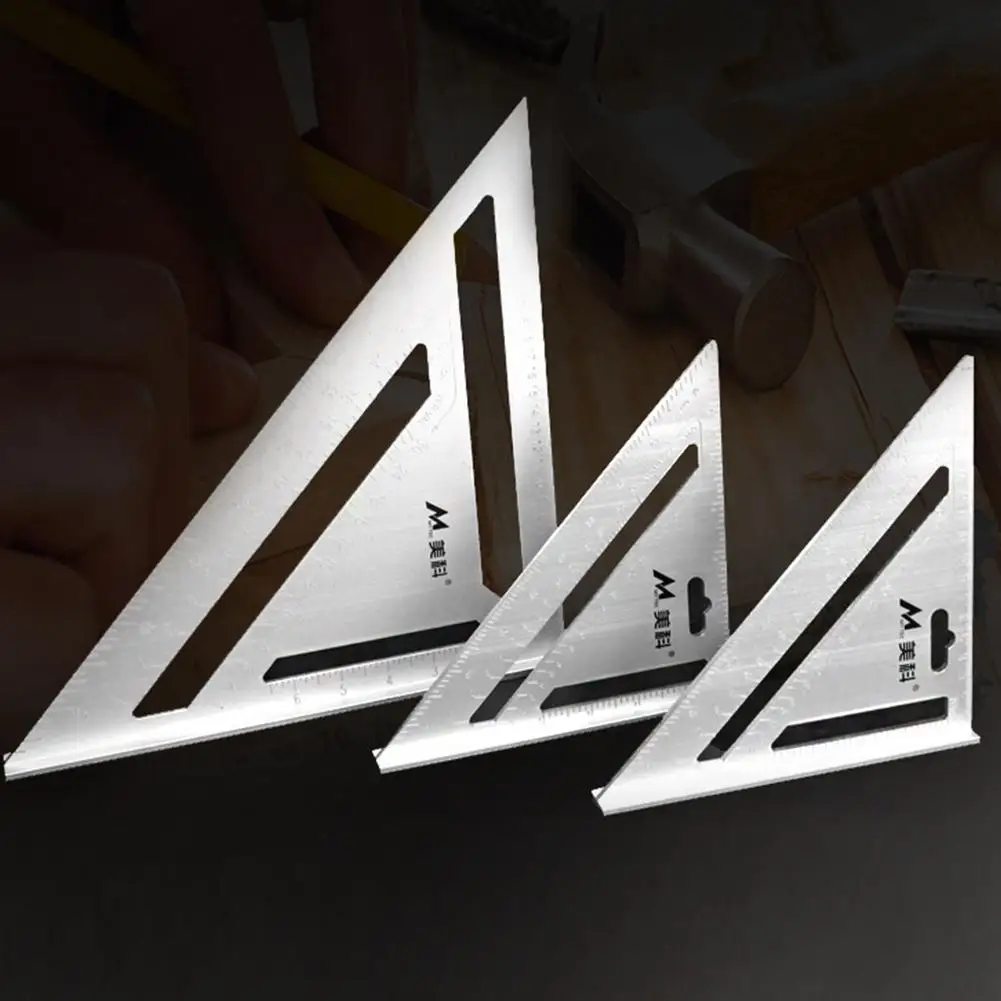 Метрический треугольный транспортир измерительный инструмент из алюминиевого