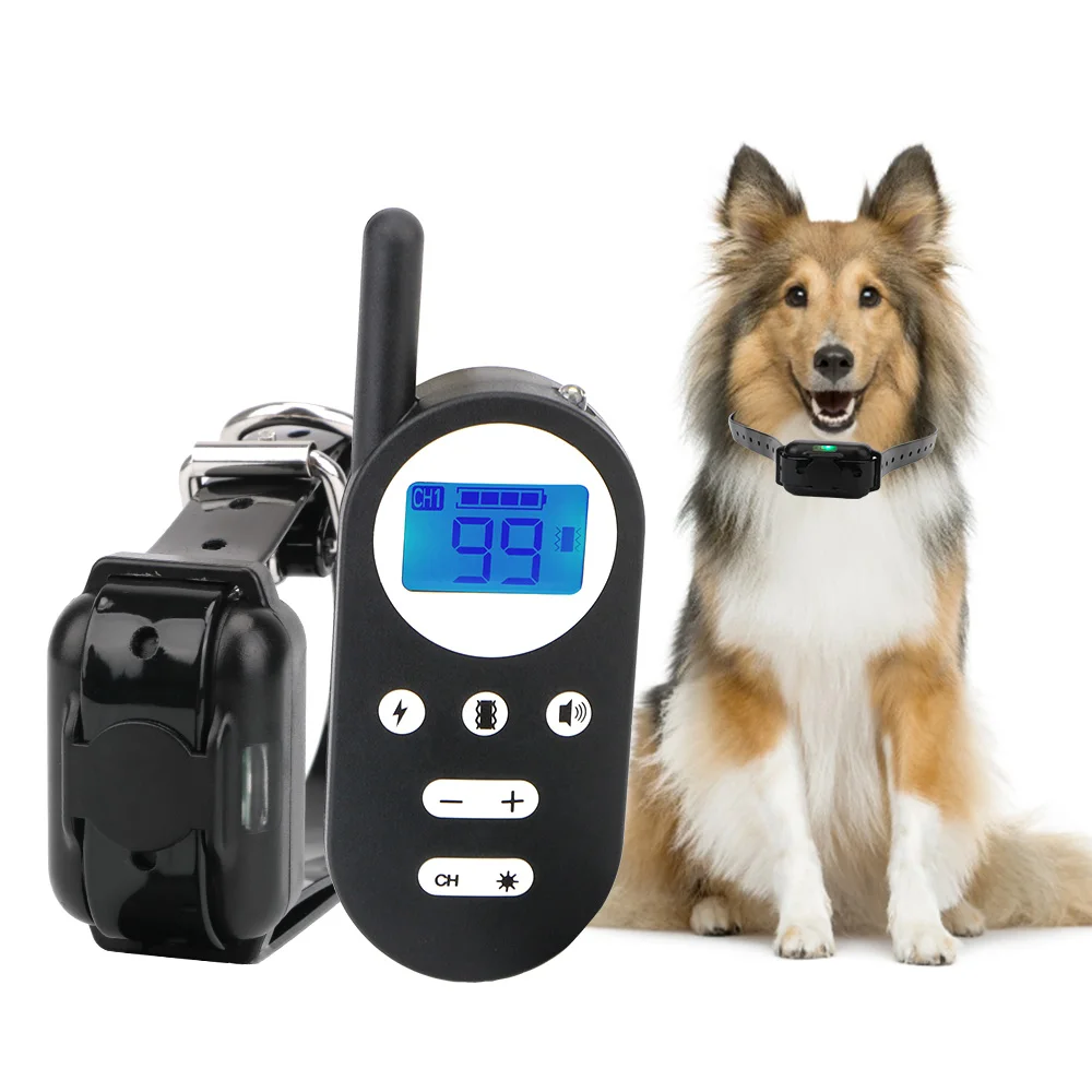 

800M Wireless Remote Waterproof Electric Dog Training Collar LCD Display Rechargeable Static Vibration Beep