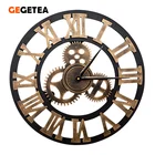 Винтажный Настенный декор в римском стиле, старое антикварное украшение для гостиной, кофейни, подвесные настенные часы