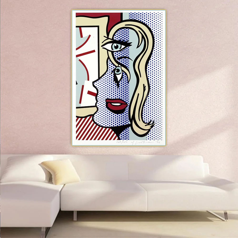 

Citon Roy Lichtenstein《Art Critic,1996》Pop art Canvas Oil Painting Artwork Poster Picture Wall Background Decor Home Decoration