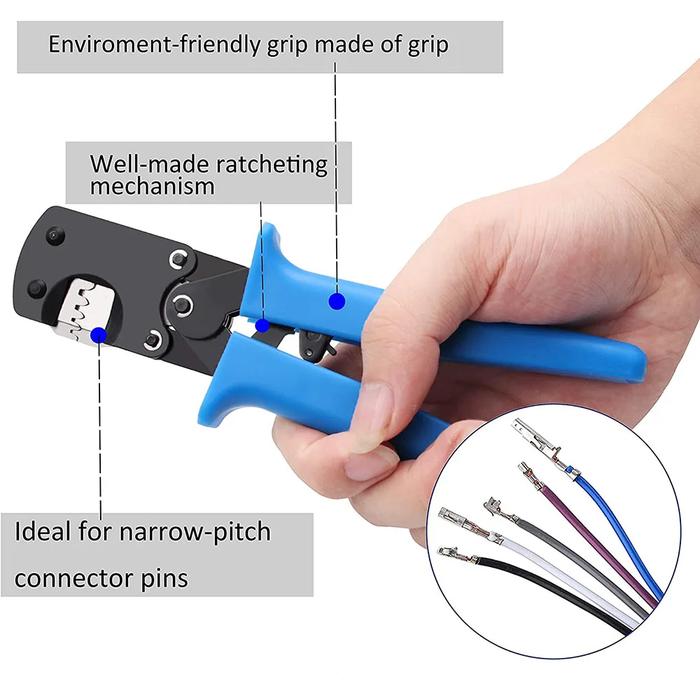 Micro Connector Pin Crimping Tool set Ratcheting Crimper 32-20AWG for D-Sub Open Barrel suits Molex JST JAE |