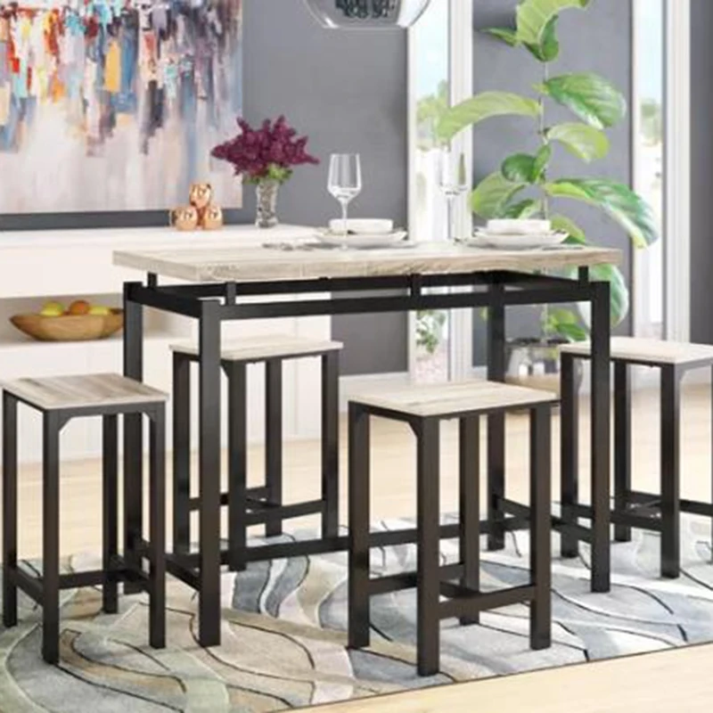 

Dining Table with 4 Chairs,5 Piece Dining Set with Counter and Pub Height