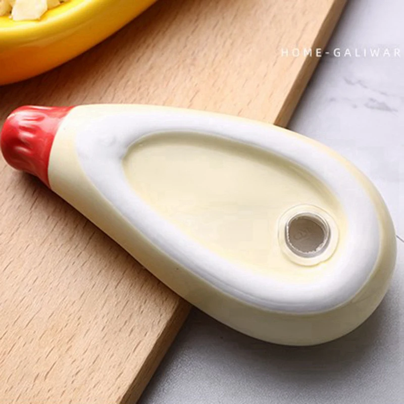 

2 Pcs Ceramic Extruded Tomato Sauce Bottle Shape Dish Ketchup Mayonnaise Mustard Seasoning Dish, Beige, S & Yellow, L