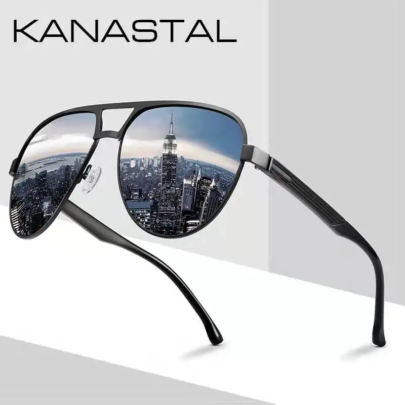 Мужские солнцезащитные очки в стиле ретро поляризационные для вождения