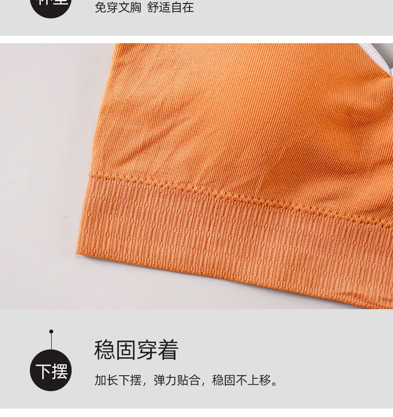 

CHRLEISURE Comfortable Bra Vestultrathin Backless Wireless Sports Underwear New Style In Spring and Summer