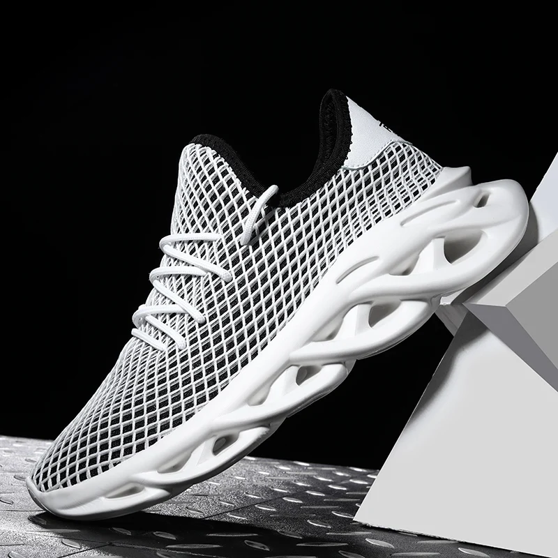 Кроссовки мужские на шнуровке модные уличные сникерсы повседневная обувь белые |