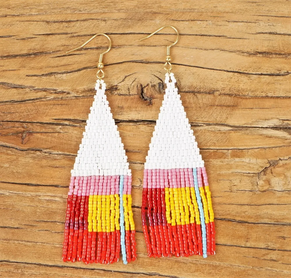 Go2boho богемные серьги для женщин MIYUKI с бахромой серьги красочные Pendientes Boho ручной работы бисер для плетения летние модные украшения