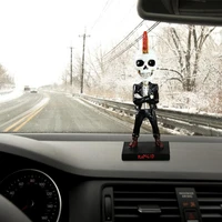 car interior decor personality shaking head skeleton action figure sitting model anime doll car interior decoration accessories