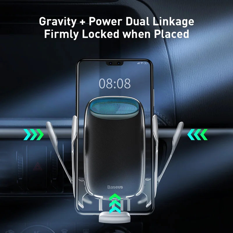 baseus 15w qi wireless car charger for iphone samsung s8 s9 wireless charging air vent mount mobile holder stand sensor clamping free global shipping