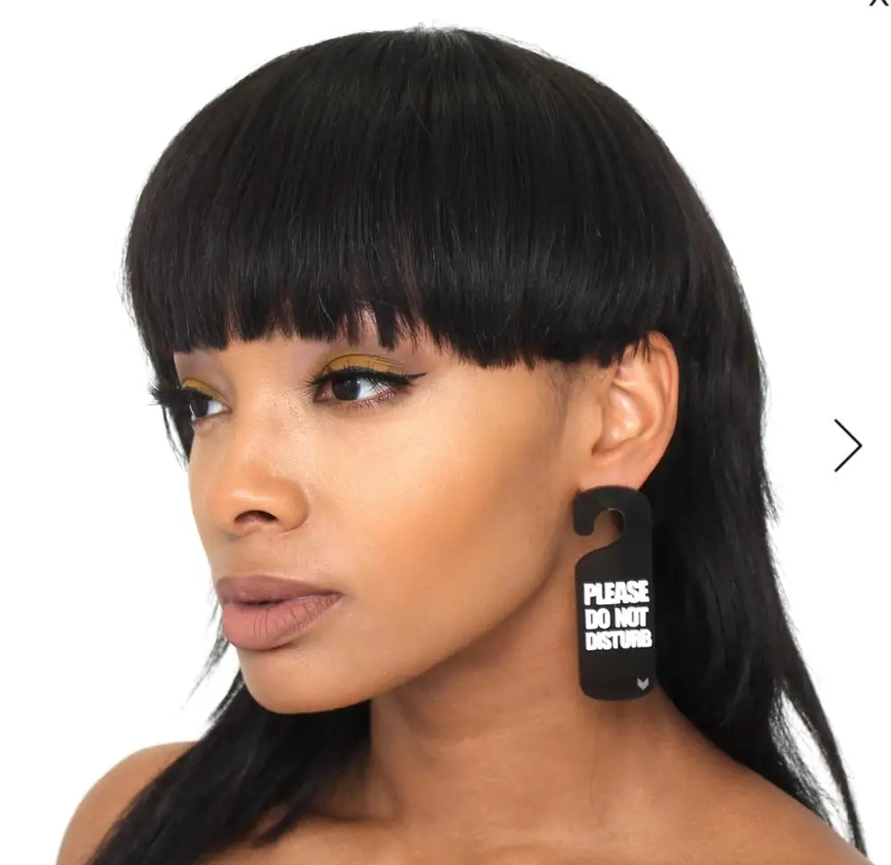 Новое поступление забавные простые дизайнерские черные акриловые