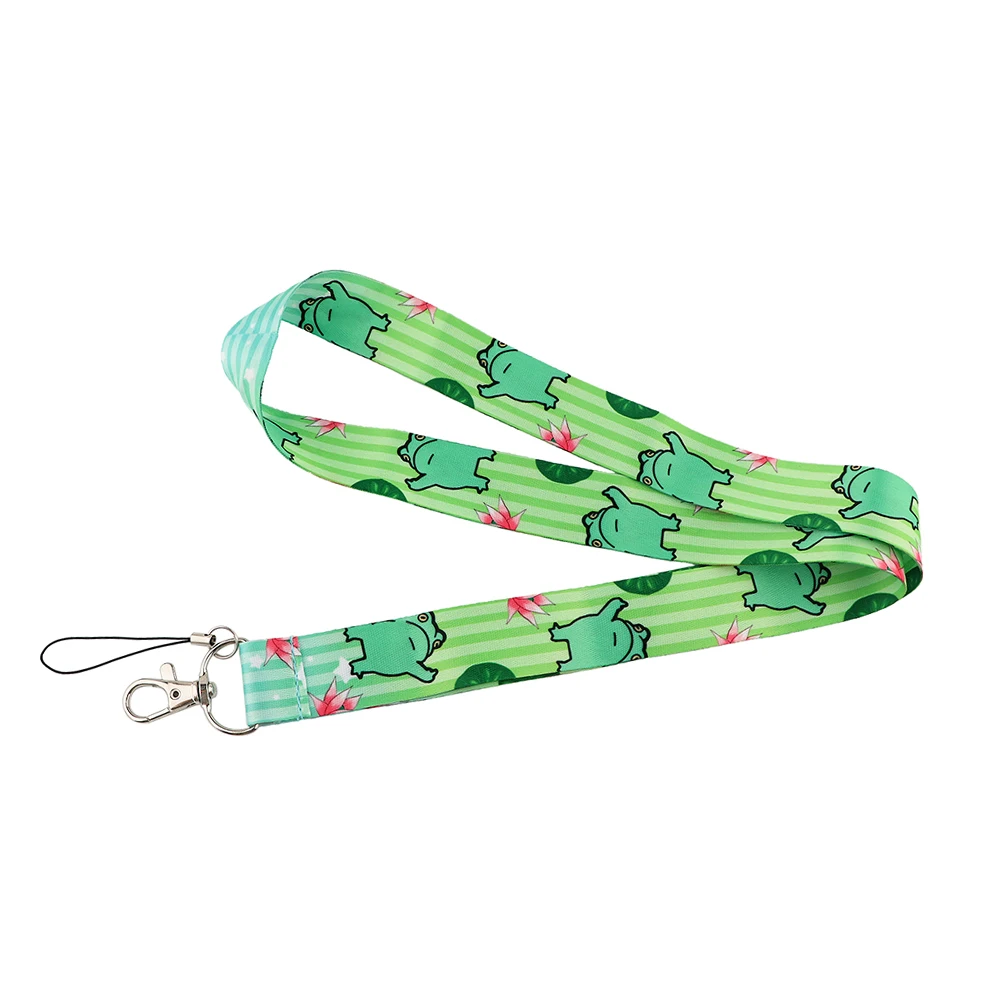 

JF335 Funny Frog Neck Strap Lanyards Keychain Holder ID Badge Case Clear Bank Credit Card Badge Holder School Student Office