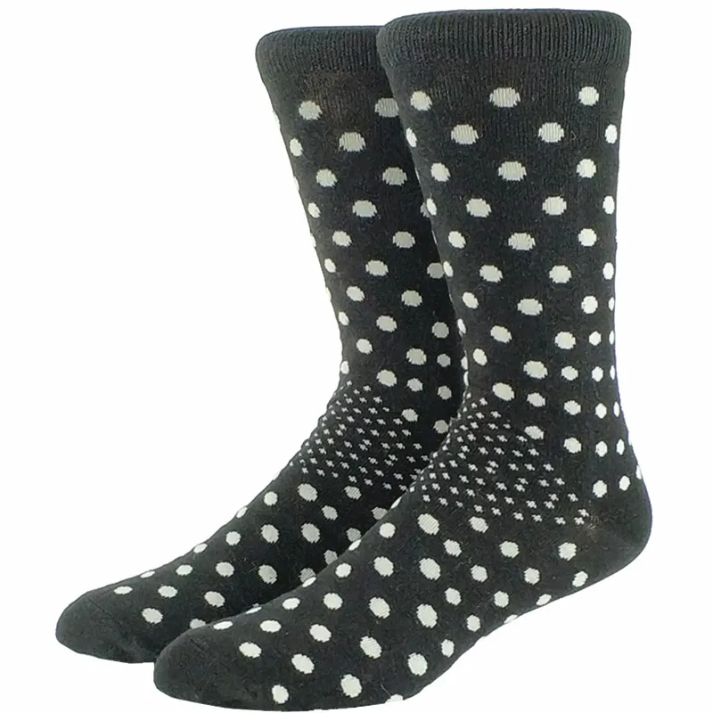 

Men's Happy Black Dots Long Socks