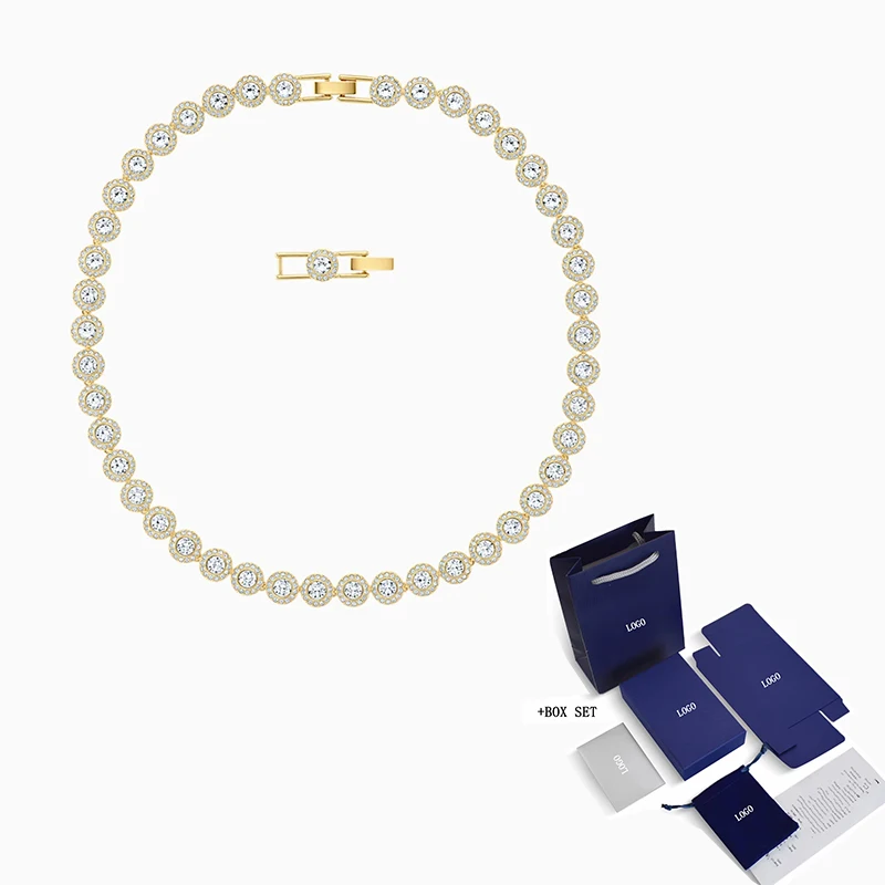 Fashion Jewelry SWA New ANGELIC NECKLACE Charming And Elegant Color Round Decoration Girlfriend Romantic Luxury Gift | Украшения и