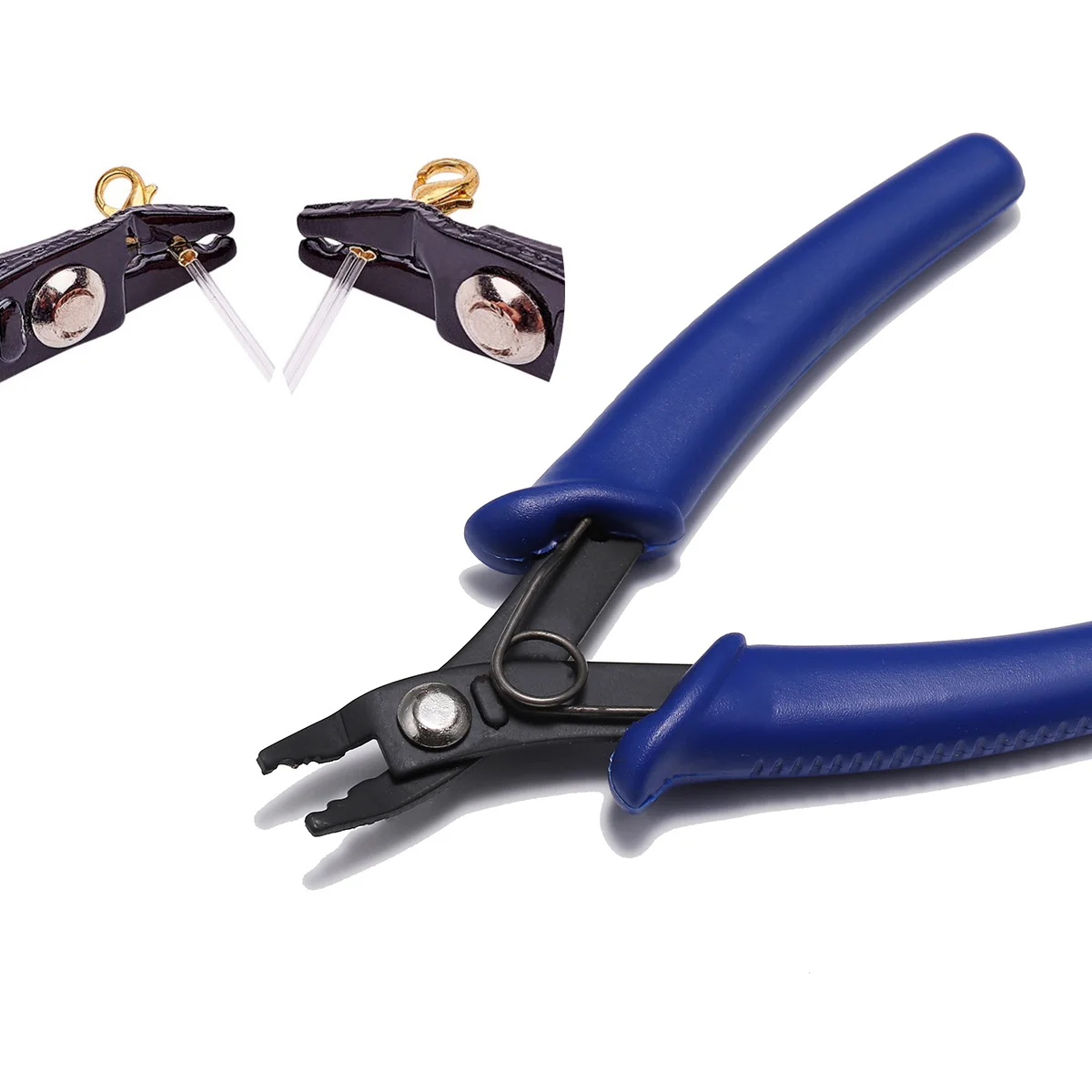 Crimping Pliers Длина 13,5 мм разделенное кольцо открывалка плоскогубцы ювелирные изделия Бисероплетение Обжимные щипцы плоскогубцы инструмент с мини диагональные плоскогубцы ручные "сделай сам" инструменты - Цвет: Crimping Pliers