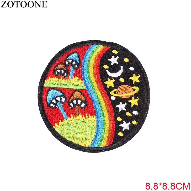 Нашивки ZOTOONE с вышивкой для одежды двусторонние блестки еда фламинго тигр череп