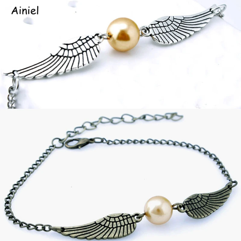 Новый стиль золотой браслет со снитчем с шармами в стиле Гарри ювелирные изделия