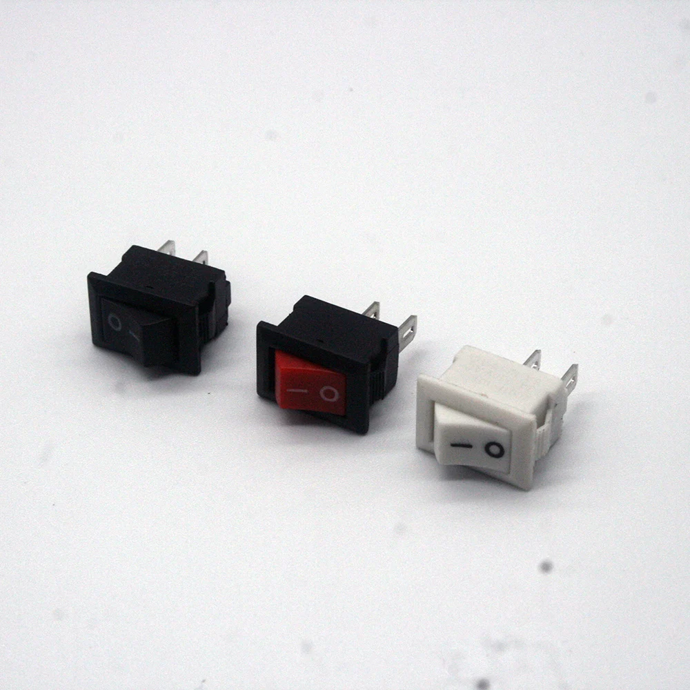 10pcs KCD11-101 3A/250V small black 10*15mm SPST 2PIN ON/OFF G130 Boat Rocker Switch Car Dash Dashboard Truck RV ATV Home