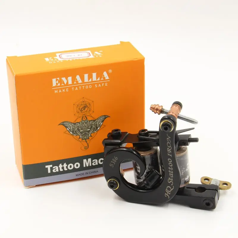 

PEPAX 1PCS Newest Tattoo Machines Handmade Tattoo Machine Gun 10 Wrap Coils Cast Iron Machine For Liner And Shader