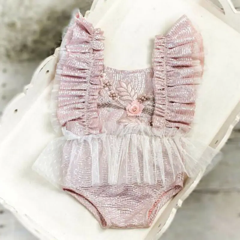 

Lace Newborn Infant Baby Girl Tutu Tulle Jumpsuit Bodysuit Outfit Clothes