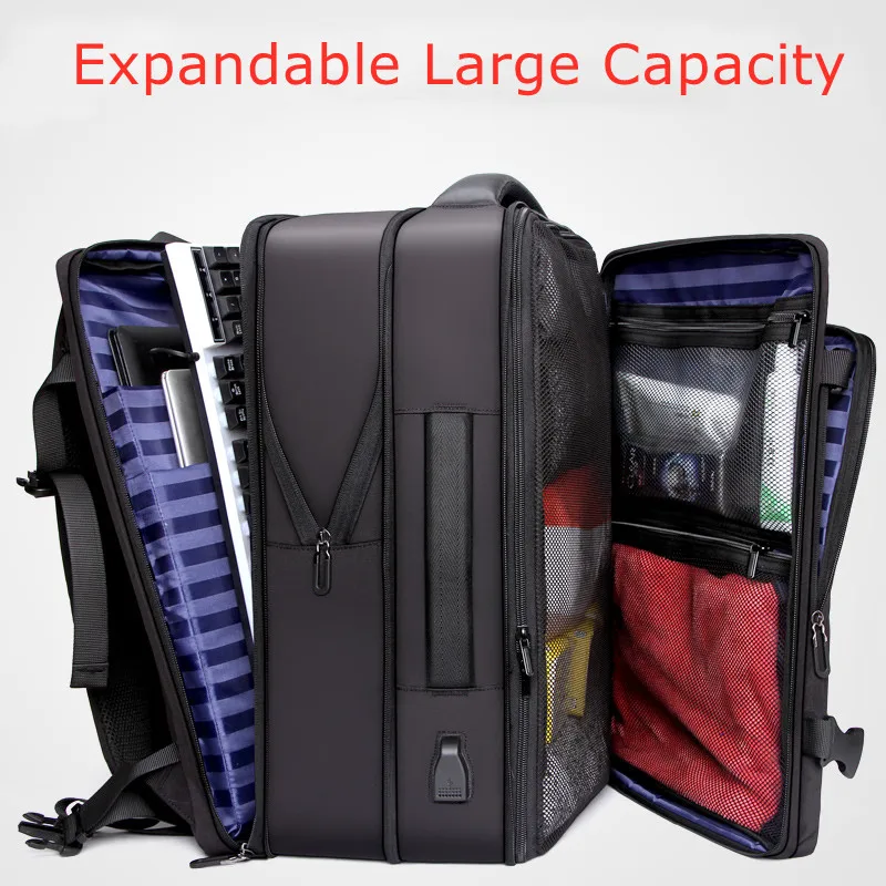 

Men Expandable Business Travel Backpacks 15.6" 17.3 " Laptop Rucksack USB Charging Waterproof Bags Fashion Backpack Mochila