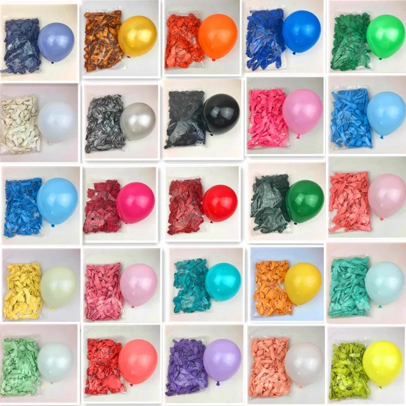 Balão de Látex Decoração do Casamento Cores Padrão Pthickened Redondo Aniversário Coração Balão Gridding Uso 5 Polegada Círculo Ballon 30p 50