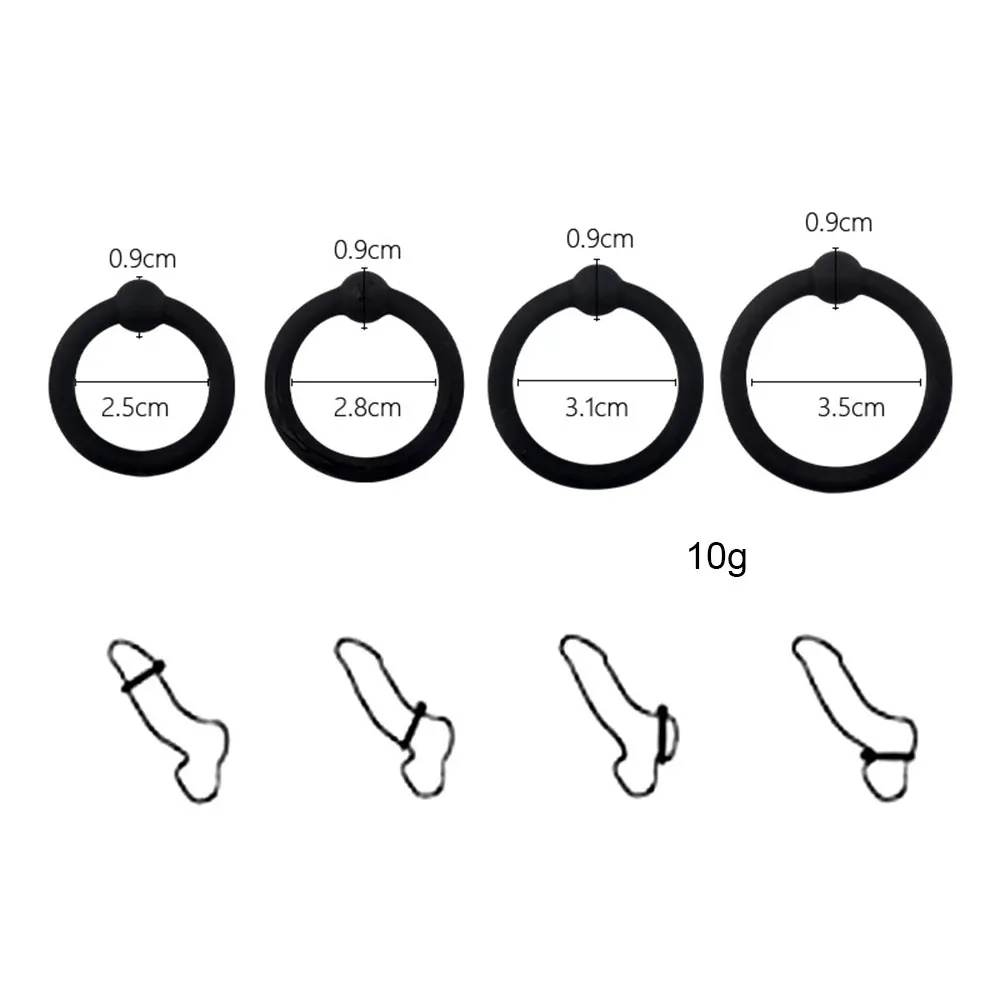 4 шт./компл. силиконовая головка для пениса кольцо полового члена с бусинами