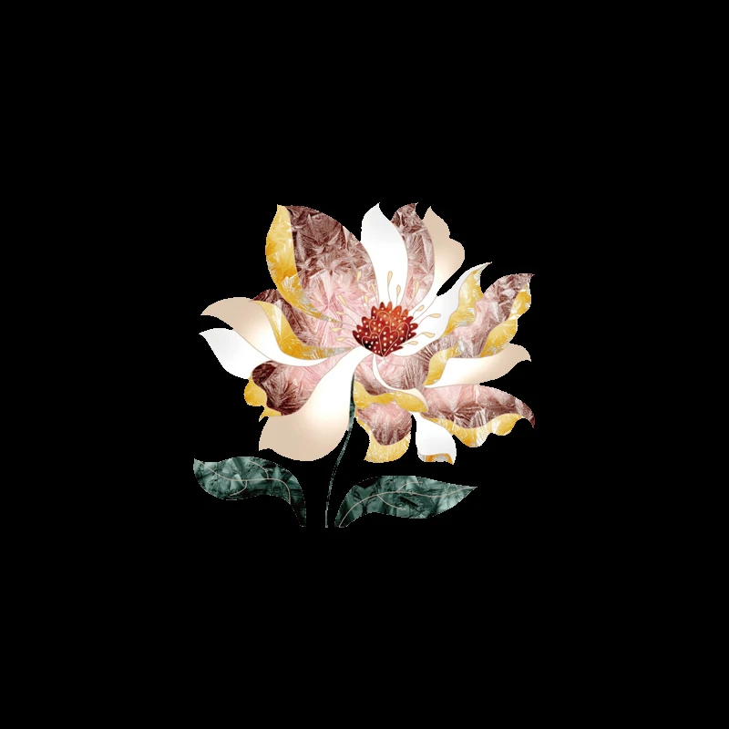 

Lotus Patches New Design Heat Transfer Washable Clothing Deco Badges Diy T-shirt Accessory Iron-On Transfer