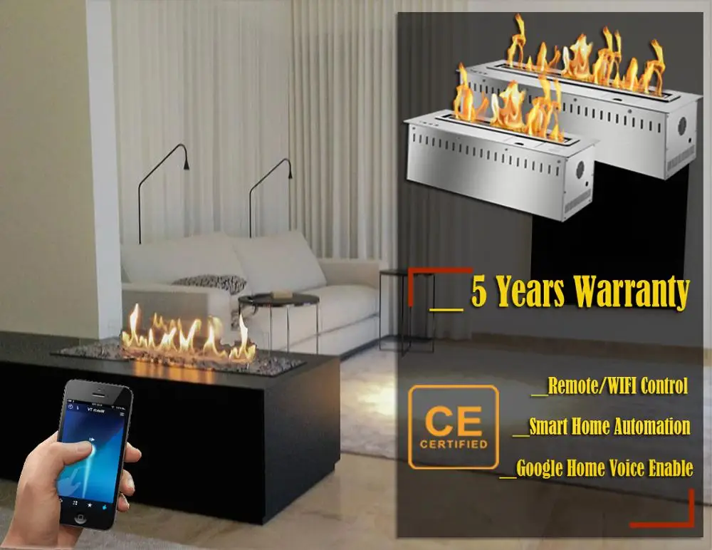 

Inno-Fire 18 inch electric fireplace firebox bio heaters smart