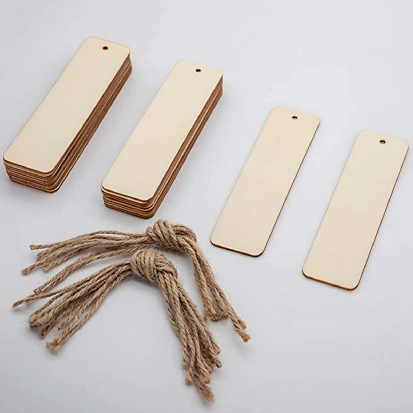

36x Rectangle Blank Wood Bookmarks ing Gift Tags Ornaments DIY Project