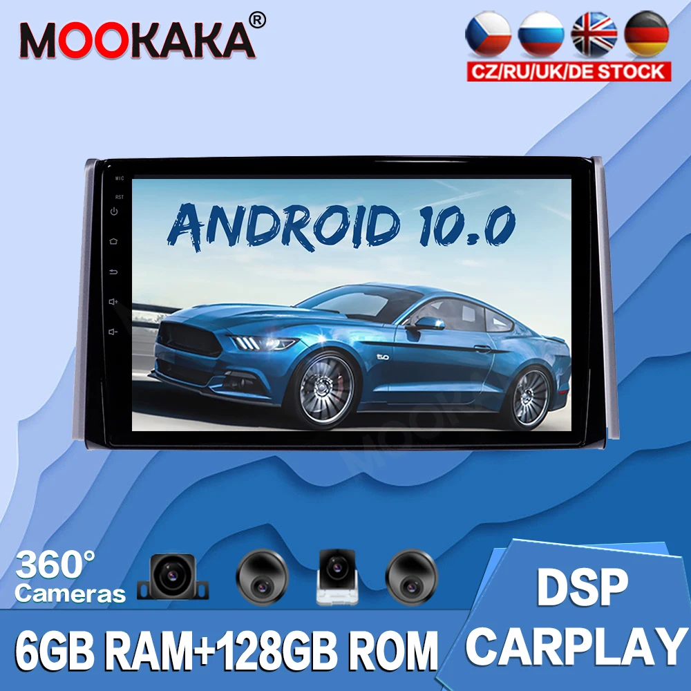 

For Toyota RAV4 2019 Android 10.0 128G Car Multimedia Player Radio GPS Navigation Auto Stereo Recorder Head Unit Audio