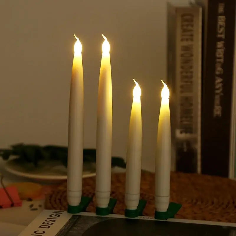 Горячая Led Батарея Свечи беспламенная свеча с конической лампой лампа