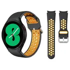 Ремешок спортивный для Samsung Galaxy Watch 4 44 мм 42 ммWatch 4 Classic 46 мм 42 мм, сменный Силиконовый браслет с изогнутым концом для наручных часов