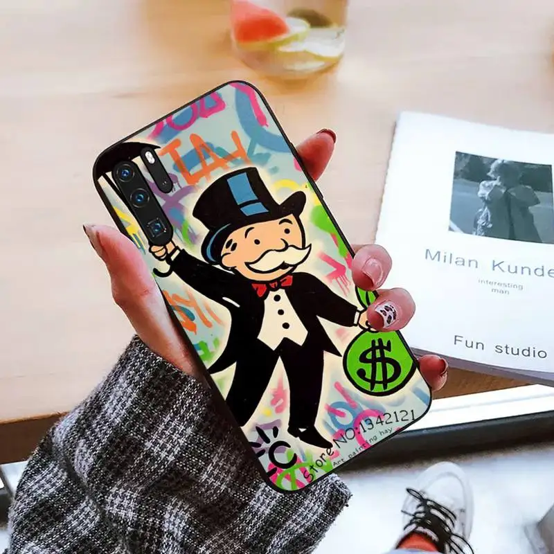 

Cartoon Dollar Monopoly Phone Case For Huawei honor Mate P 9 10 20 30 40 Pro 10i 7 8 a x Lite nova 5t