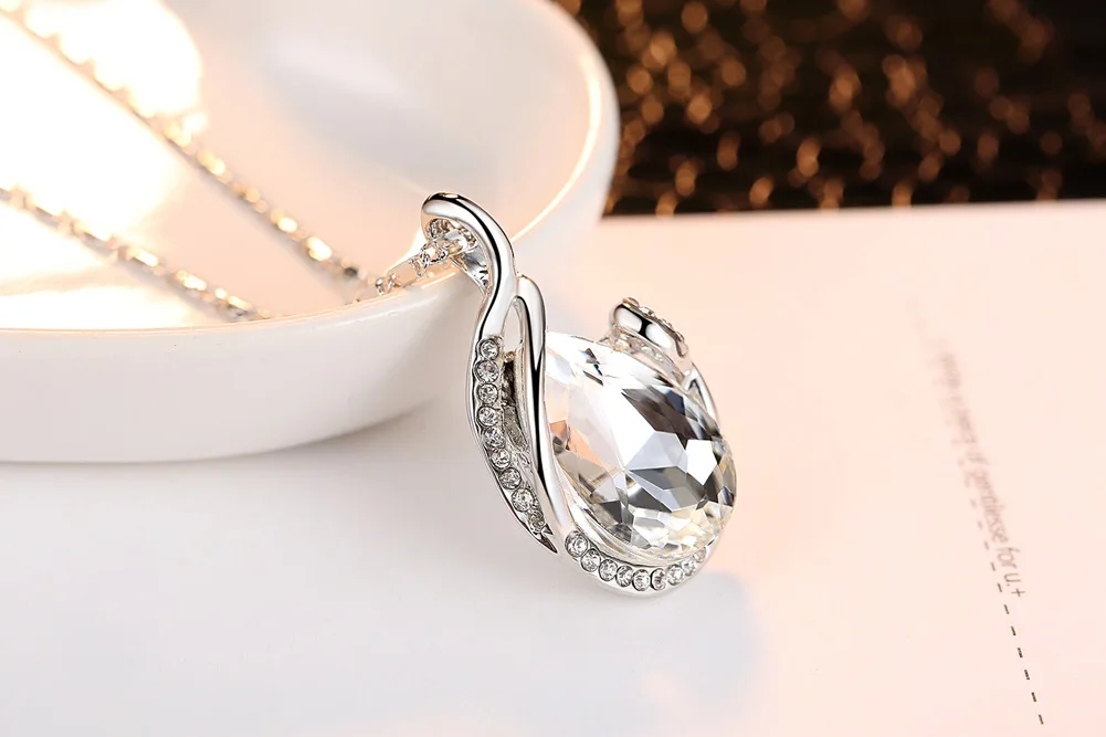 Double Fair Classic Beauty Teardrop Sets For Women Wedding Engagement Jewelry Necklace& Earring Fashionable Jewellry KAS099