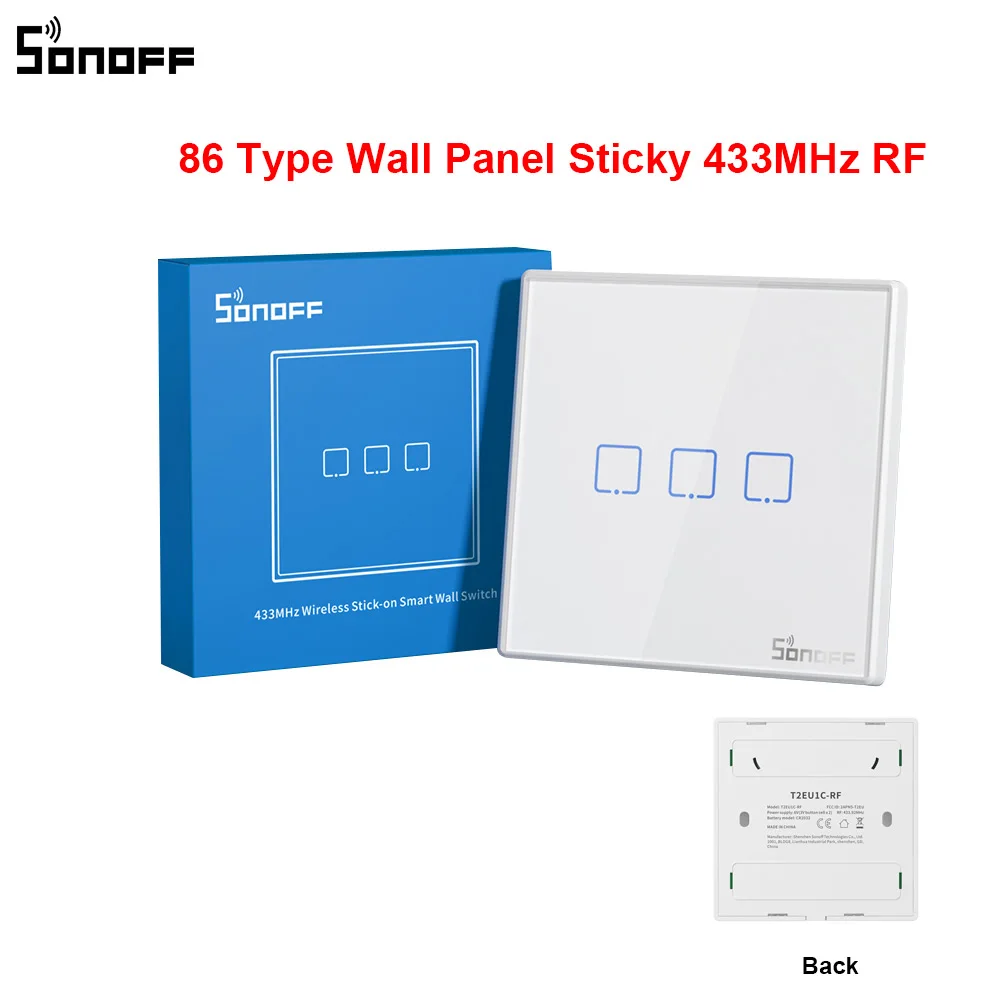 Настенная клейкая панель SONOFF 86 типа 433 мгц радиочастотный пульт дистанционного