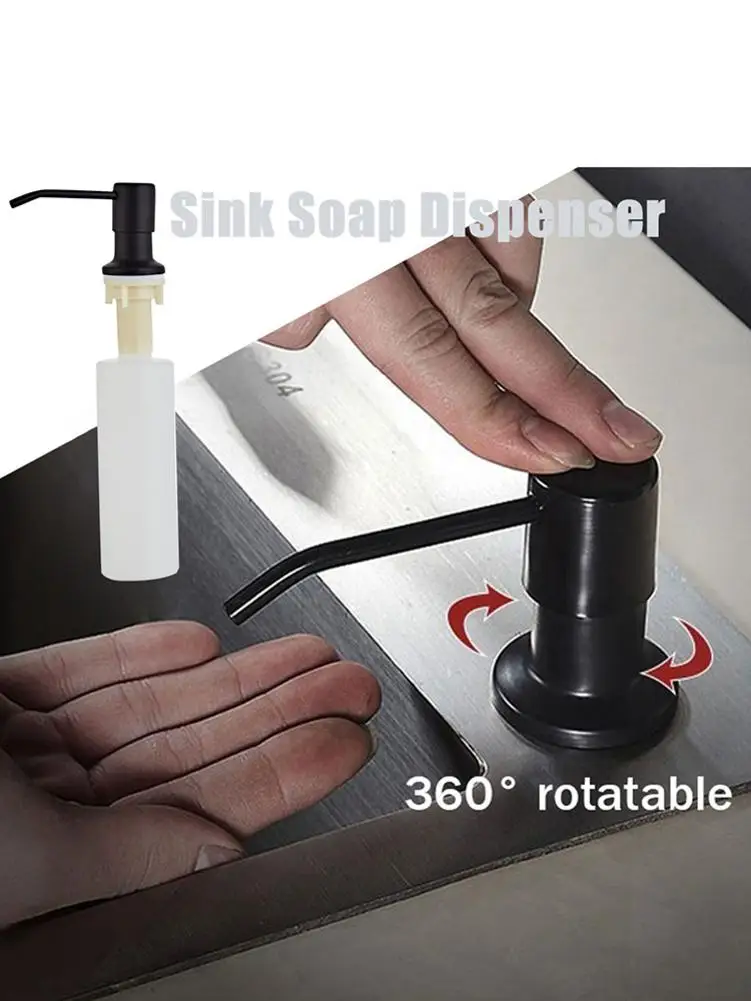 Дозатор для мыла на кухонную раковину дозатор с ручным прессом из нержавеющей