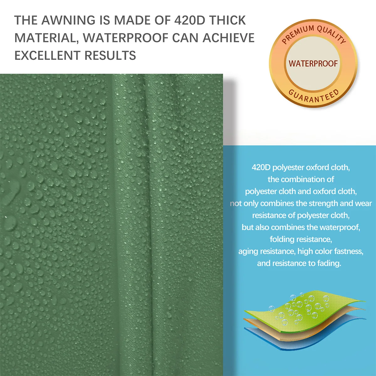 Тент из ткани Оксфорд 420D с защитой от солнца и паруса для бассейна беседка