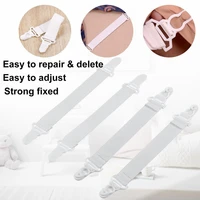 hot 4pcsset white bed sheet mattress gripper cover blankets grippers clip holder fasteners elastic set bed sheet clip fasteners