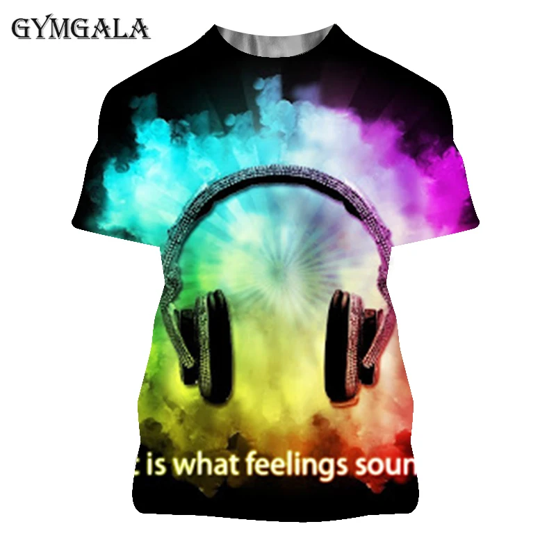 

2021 summer 3D printed pattern headset game men and women short sleeve T-shirt street fashion cool trend boy girl top