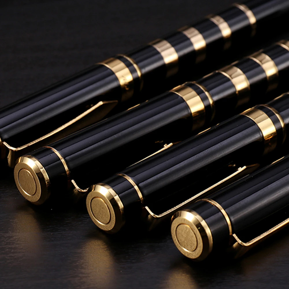 Металлическая портативная отделка офиса черный золотой 0 5 мм 1 мм|gift fountain pen|fountain