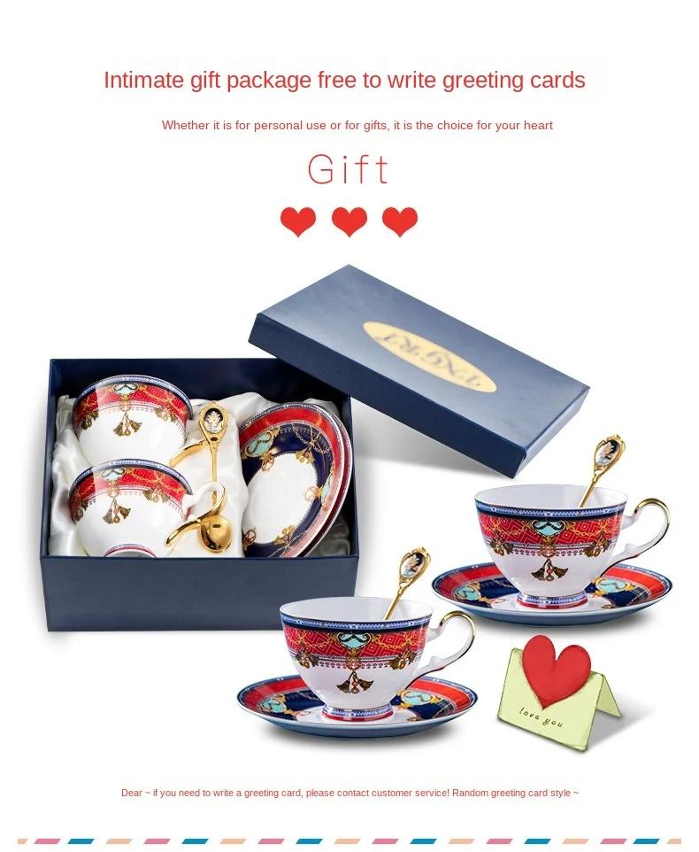 Королевский Костяной фарфор в европейском стиле китайском Набор чашек и блюдца