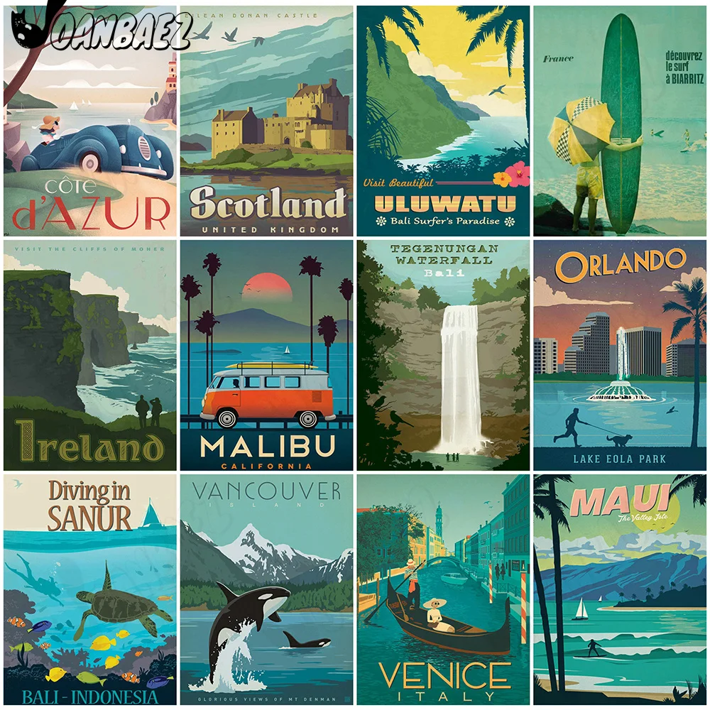 

5D Diy Diamond Painting Urban Architecture Embroidery Mosaic Abstract Letter Sticker Diamond Embroidery Landscape Cross Stitch