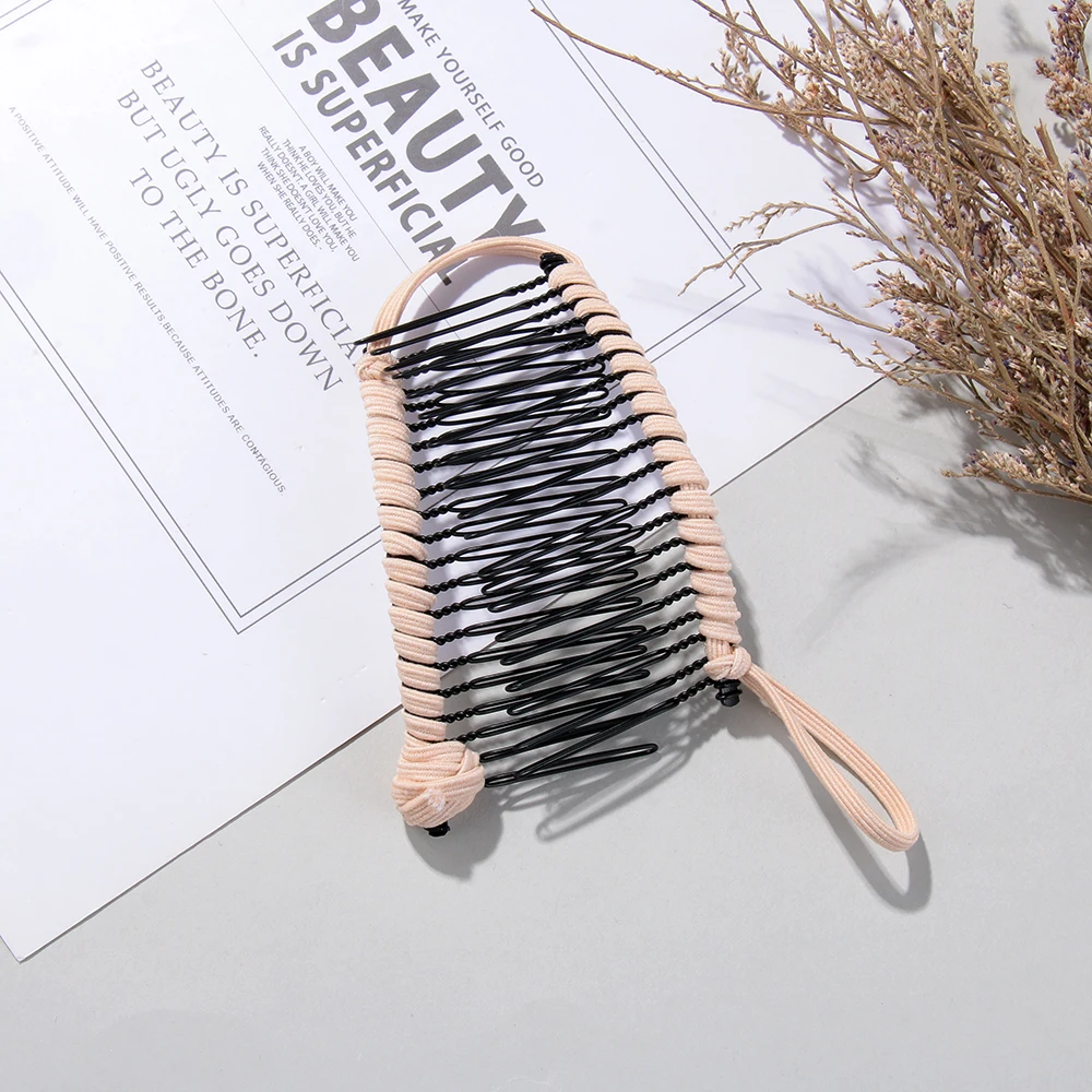 Винтажная заколка для волос в форме банана ленивый расческа эластичный стильные