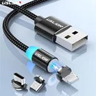 Магнитный кабель USLION usb-c, Micro USB, для iphone 13, 12, с поддержкой быстрой зарядки, для Xiaomi mi 11