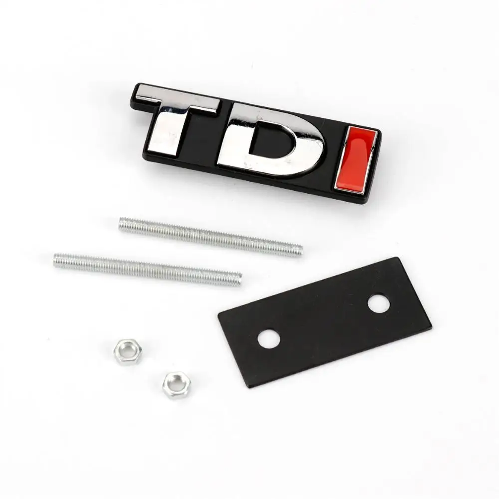 Металлическая 3D Автомобильная передняя решетка TDI эмблема на капот Стайлинг